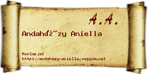 Andaházy Aniella névjegykártya